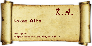 Kokas Alba névjegykártya